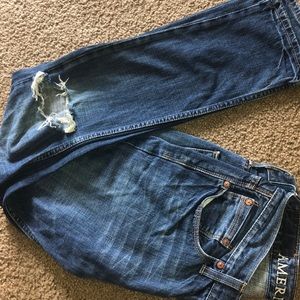 American Eagle Slim straight ripped jeans(29/32)